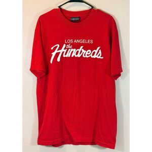 Los Angeles The Hundreds Red Graphic Tee Shirt Unisex Large